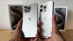 WHITE Vs NATURAL Titanium - iPhone 15 Pro & Pro Max Unboxing and Comparison