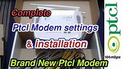 how to install brand new ptcl modem Unboxing & Review / Complete ptcl modem settings & Configuration