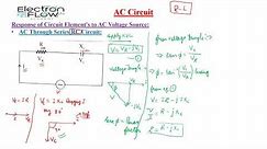 AC Through Series R-C Circuit