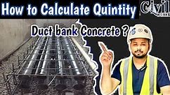 How to Calculate Concrete Quantity | RCM Concrete quantity Calculator | Duct Bank | Civilguruji