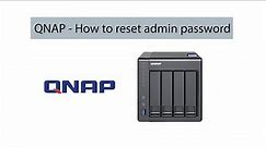How to reset admin password on your QNAP/QTS NAS