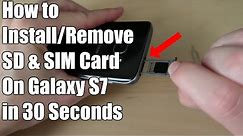 How to Remove SIM and SD card Samsung Galaxy S7