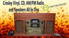 Crosley Record Player CD Player/Recorder AM/FM Radio Stereo Built-in Speakers All-In-One CR245
