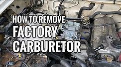 How To Remove Factory Carburetor on Mazda B2200 B2000 | Part 1 Flake Garage