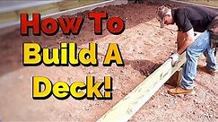 How To Build A Deck - Ledger Board, Posts, And Beam
