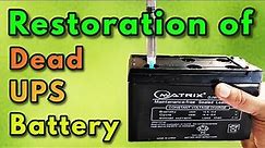 Battery Restoration | How to Repair 12v UPS lead acid Battery - recycling
