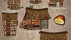 Download Medieval Hood Deco Houses - Bakery Set
