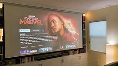 150" Retractable Screen with Projector