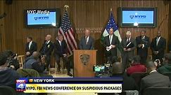 NYPD, FBI news conference on suspicious packages