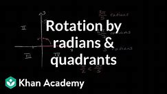 Rotation by radians and quadrants | Trigonometry | Khan Academy