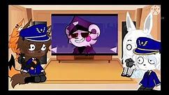Foxy, Doggy, Bunny, and poley react to piggy video's.