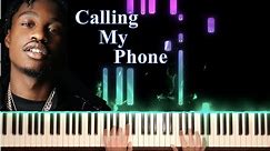 Calling My Phone Piano- Lil Tjay ft. 6LACK (Piano Tutorial/Cover)