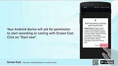 Screen Cast - View and Control Mobile on PC