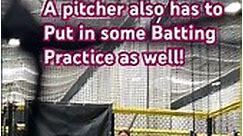 Pitcher putting in Batting Practice #softball #12u #batting #pitching #shorts #viralshorts