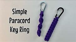How to make a simple paracord key ring - square knot key chain