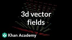 3d vector fields, introduction | Multivariable calculus | Khan Academy