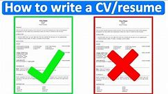 HOW TO WRITE A CV / RESUME 📝| Easy step-by-step video