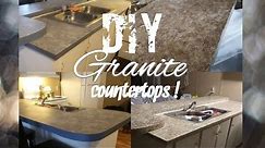 DIY granite countertops / painted countertops on a budget.