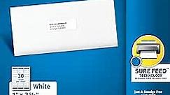 Avery Easy Peel Printable Address Labels with Sure Feed, 1" x 2-5/8", White, 750 Blank Mailing Labels (05260)
