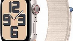 Apple Watch SE (2nd Gen) [GPS + Cellular 40mm] Smartwatch with Starlight Aluminum Case with Starlight Sport Loop. Fitness & Sleep Tracker, Crash Detection, Heart Rate Monitor, Carbon Neutral