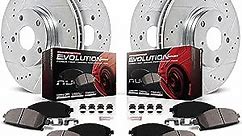 Power Stop K8505, Z23 Front and Rear Brake Kit-Drilled/Slotted Rotors & Carbon Ceramic Brake Pads