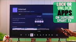 Samsung Smart TV: How To Lock and Unlock Any Apps 4k TV!
