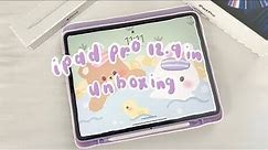 iPad Pro 12.9 in (2021 ver.) unboxing + customization ♡ 🍇