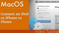 How to connect an iPod/iPhone to iTunes and setup an account