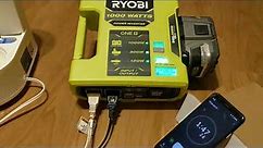 NEW Ryobi 1000w Inverter 9AH 18V Battery 300W Load Test - RYI1030AVNM