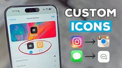 How To Change App Icons on iPhone (iOS 17 Customization)