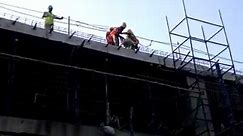 SAFETY NET LOAD DROP TEST AT CONSTRUCTION SITE