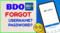 BDO Username Password Reset: Forgot Disabled BDO Account? Change BDO Password
