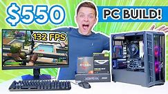 Budget $550 Gaming PC Build 2021! [Full Build Guide w/ Benchmarks, BIOS & Windows Installation!]