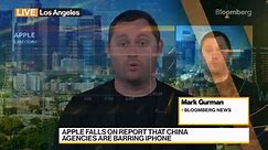 Apple Falls on China iPhone Ban Report