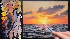 Captivating Light and Realistic Water - How To Paint an Ocean Sunset in Oils