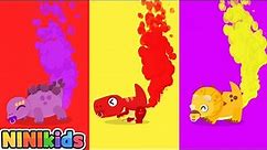 Baby dinosaur fart competition! | Fart song | Poo Poo | T-Rex | Nursery Rhymes | Kids Song |NINIkids
