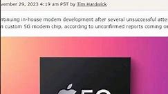Apple FAILED to develop 5G modem