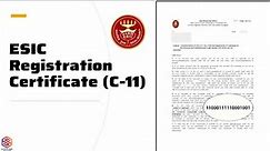 ESIC Registration Certificate C-11| How to download esic registration certificate | #esic c-11