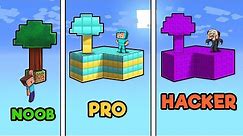 Minecraft - NOOB vs PRO vs HACKER - ULTIMATE SKYBLOCK MAP!