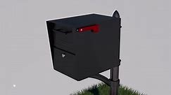 Architectural Mailboxes Oasis Classic Black, Extra Large, Steel, Locking, Post Mount Parcel Mailbox with High Security Reinforced Lock 6200B-10