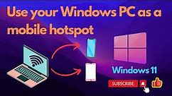 Use your Windows PC as a mobile hotspot | Share Internet over Wi-fi or Bluetooth.