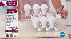 Living Glow Rechargeable LED Bulbs 6pack with Accessories