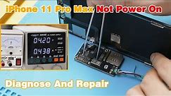 iPhone 11 Pro Max Not Power On Diagnose And Repair, Troubleshoot With DC Power Supply.