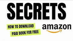 Get Paid Amazon Books For Free! | Download Free Books For Kindle