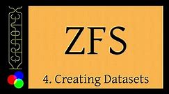 Beginner's guide to ZFS. Part 4: Creating Datasets