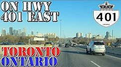 ON 401 East - BUSIEST Highway in North Armerica - Toronto - Ontario - Canada - 4K Highway Drive