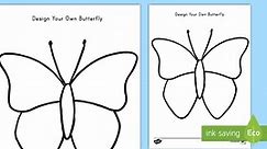 Design Your Own Butterfly Coloring Sheet
