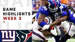 Giants vs. Texans Week 3 Highlights | NFL 2018