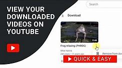 How To View Your Downloaded Videos On Youtube In PC