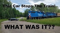 This Freight Train STOPS To Wait For This Car! What Was It? #trains #trainvideo | Jason Asselin